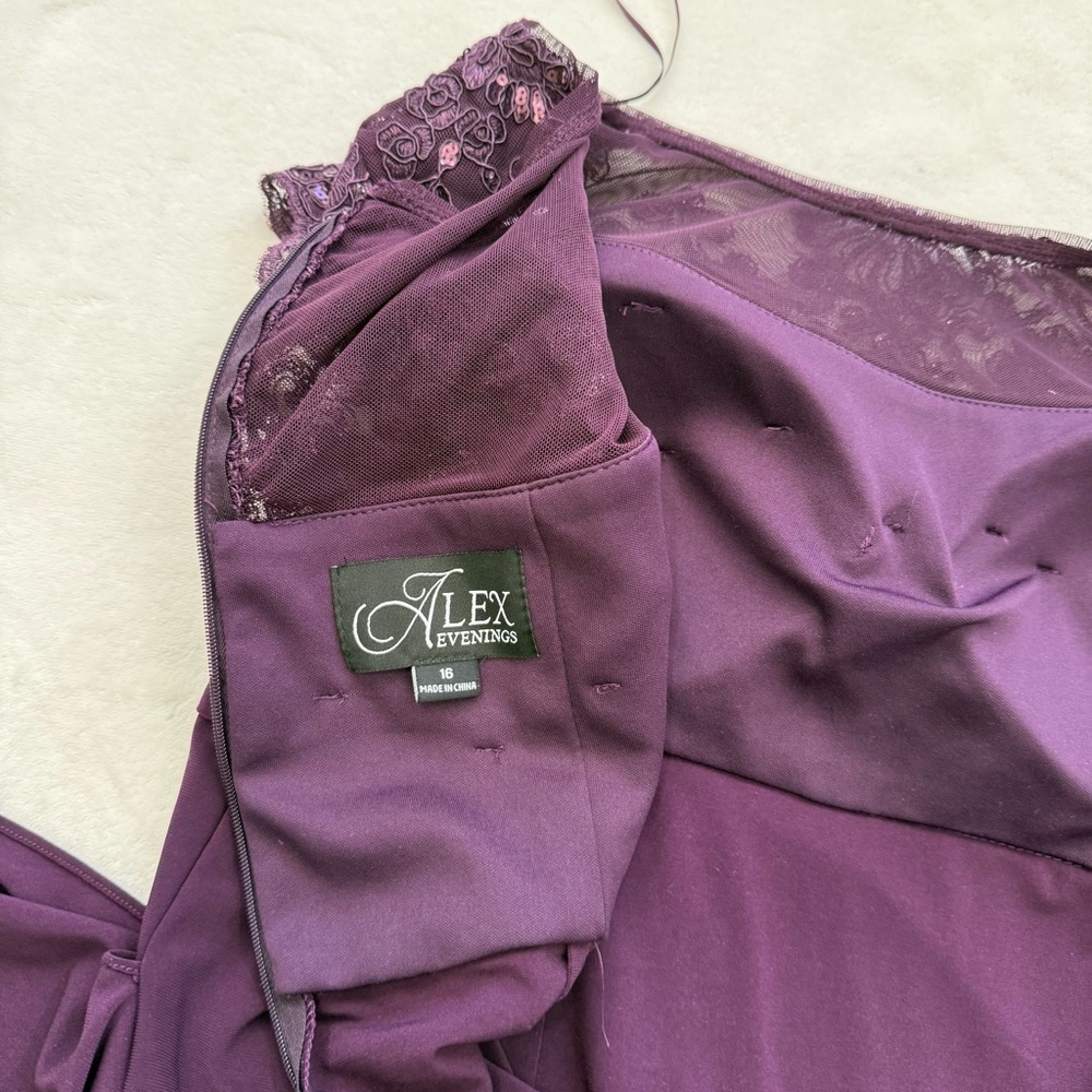 ! NWT. Alex Evenings Womens Long Length Dress - Picture 6 of 16